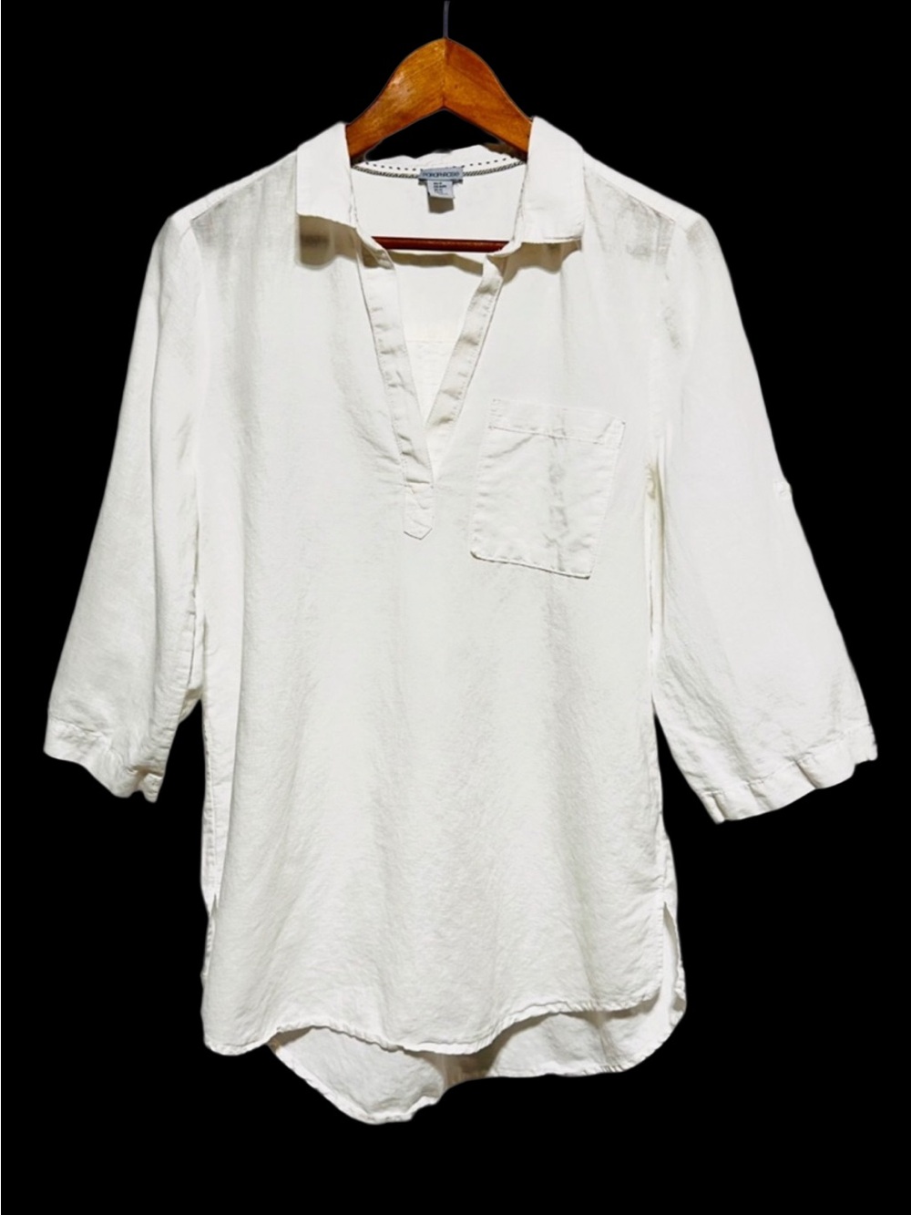 PARAPHRASE Linen Cotton Tunic White Coastal Minimalist Top Resortwear Beach